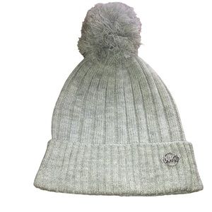 NWOT Michael Kors Toque/Beanie, Grey with Pom Pom